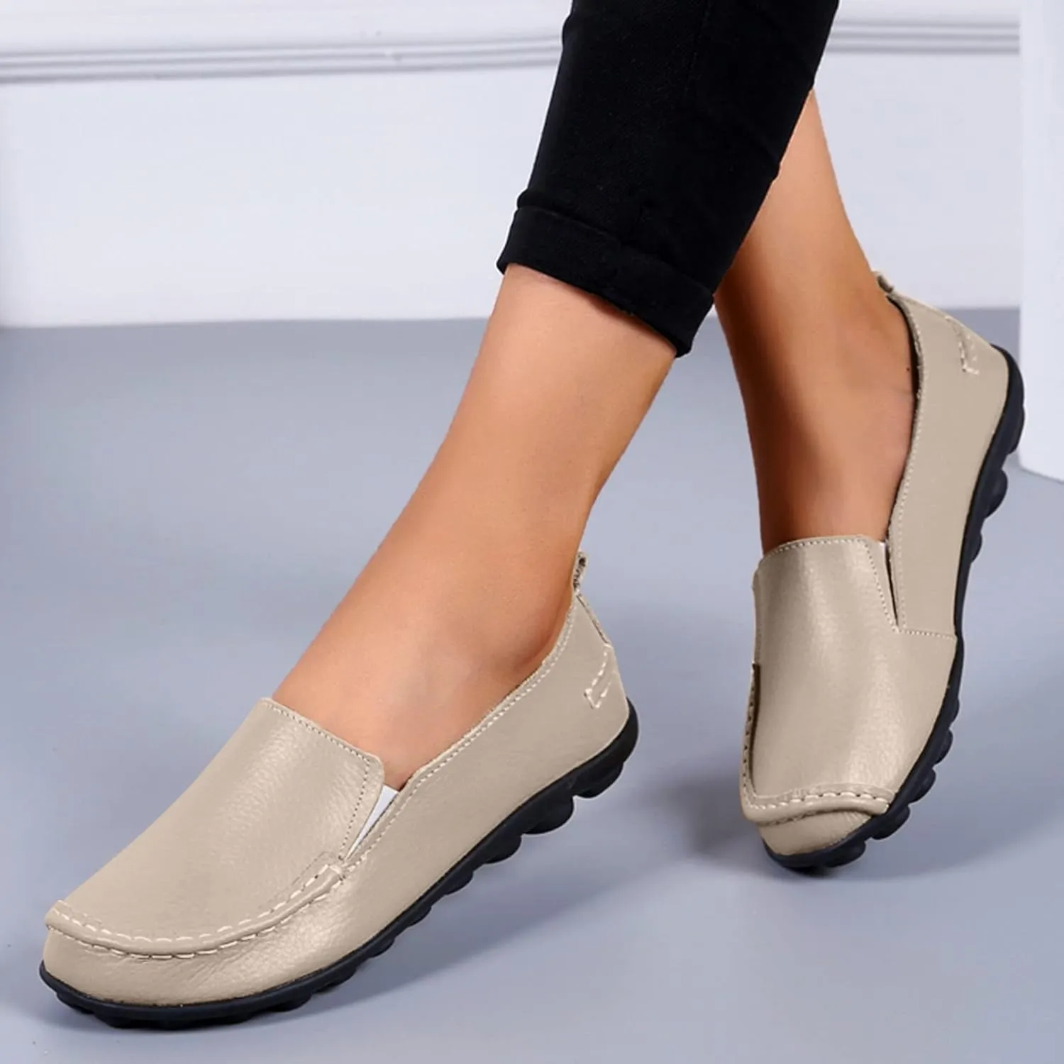 Work Flats for Women Office Wide Loafers Comfortable Casual Shoes Orthopedic Dress Shoes Ladies Walking Sneakers